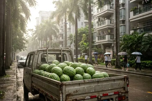 29 toneladas de melancia do interior chinês vendem em 7 dias em Zhuhai