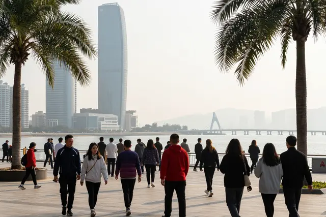 30 km de caminhada ligam Zhuhai e Macau em evento de ano-novo