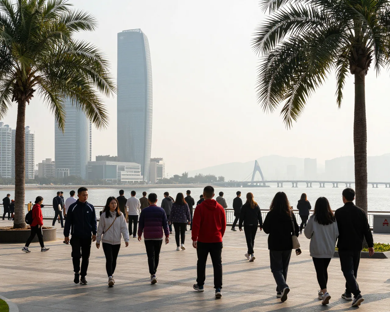 30 km de caminhada ligam Zhuhai e Macau em evento de ano-novo