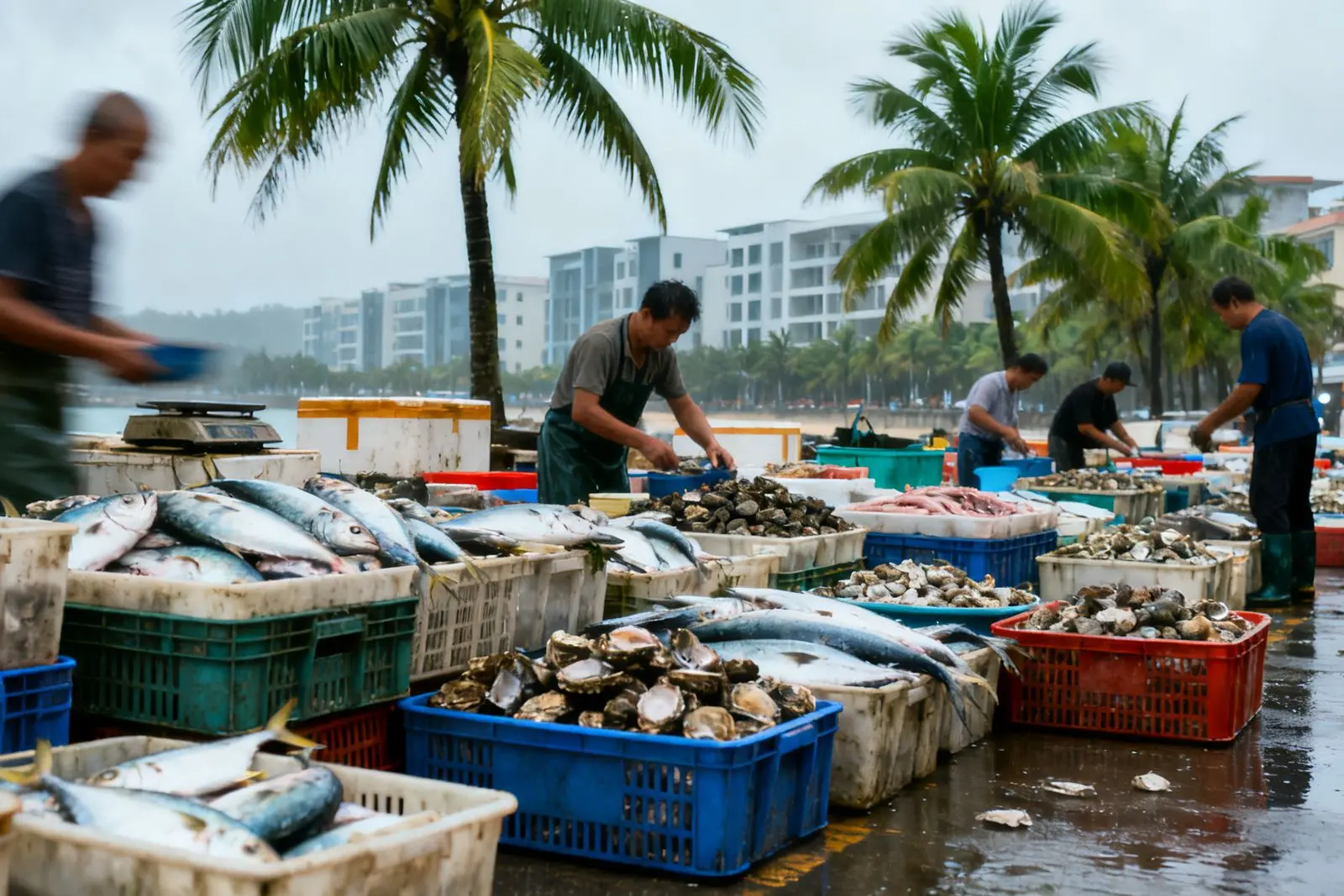 Após tufão, Doumen e Wanshan se preparam para feriado da China com mercados e portos funcionando