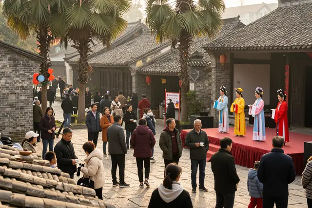 Cidade histórica de Zhuhai celebra Ano Novo com ópera tradicional e turistas de Macau e HK