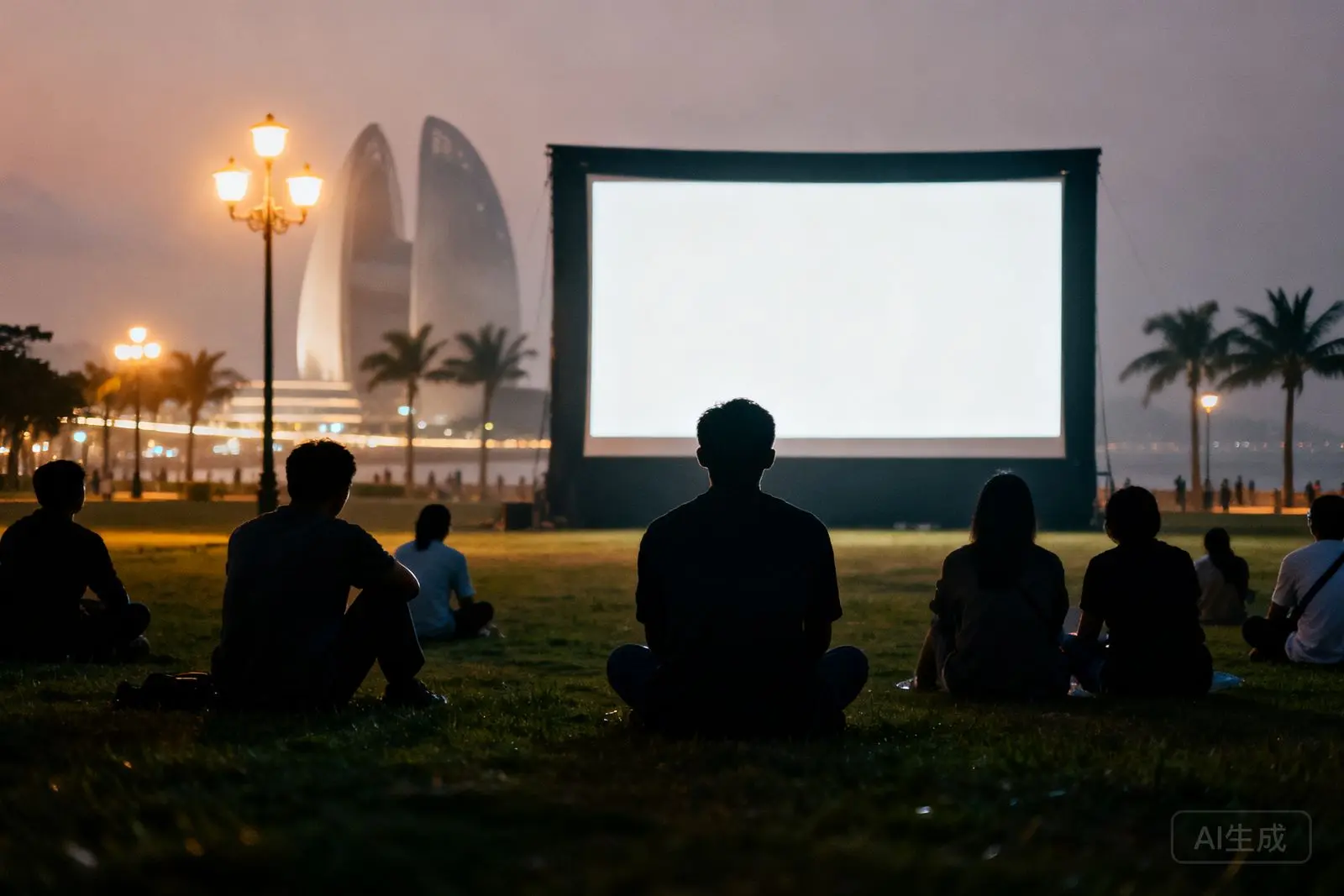 Cinema a céu aberto leva arte e lazer para praças e parques de Zhuhai