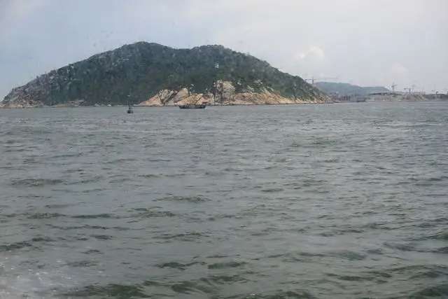 Guishan Island (Zhuhai). Viewed from Hong Kong-Macau ferry