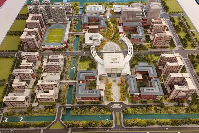 Model of the Campus in the Guangdong–Macao In-Depth Cooperation Zone in Hengqin, University of Macau in the Yuxin Tower