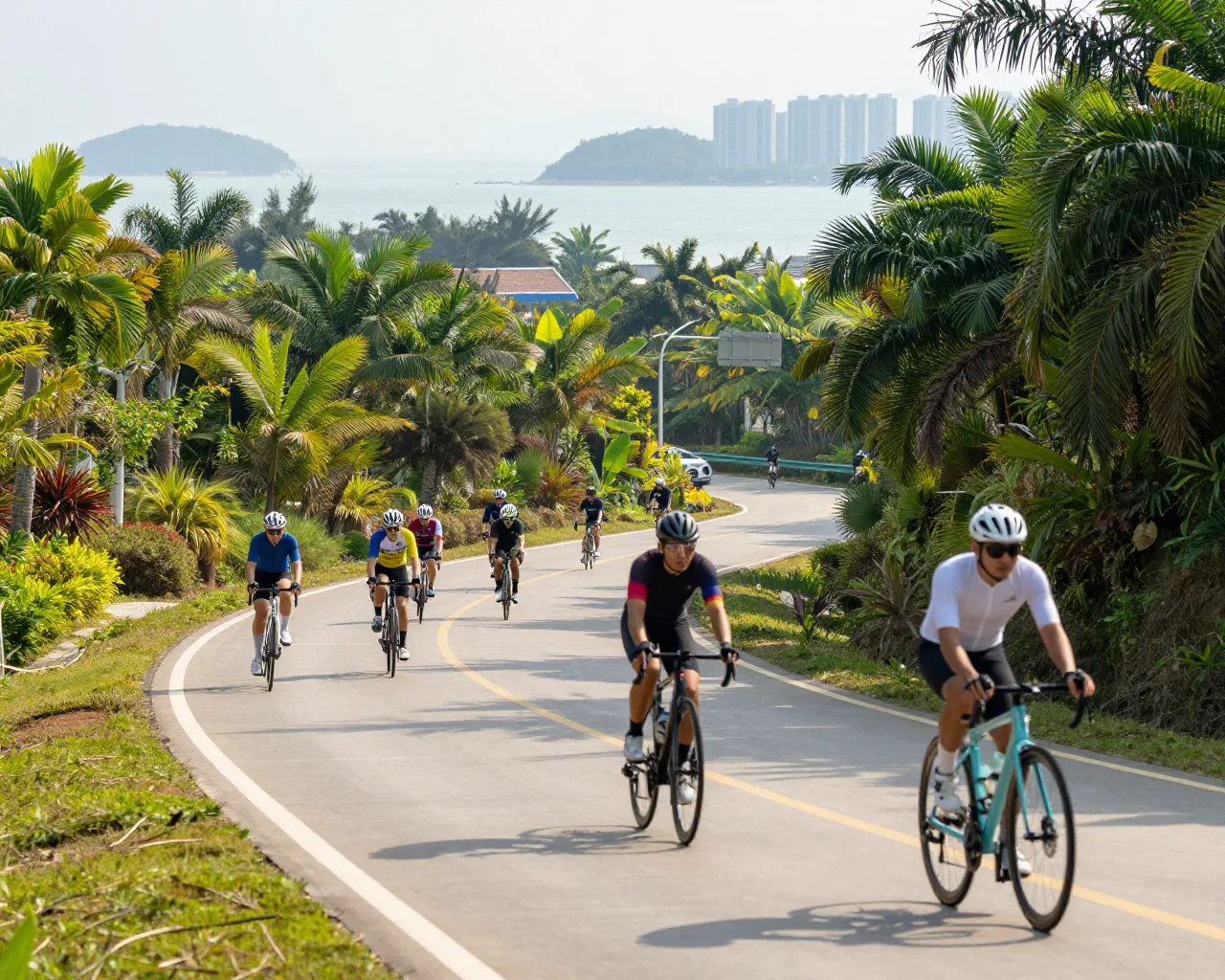 Corrida de bicicleta em Zhuhai celebra paisagens e prepara para os Jogos Nacionais