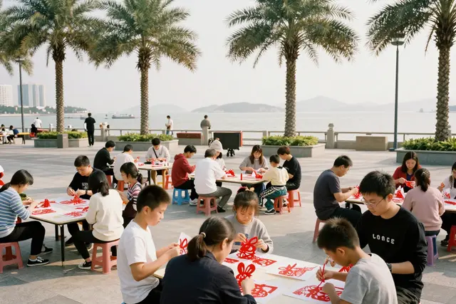 Corte e colagem: a arte do papel que celebra o Ano do Coelho em Zhuhai