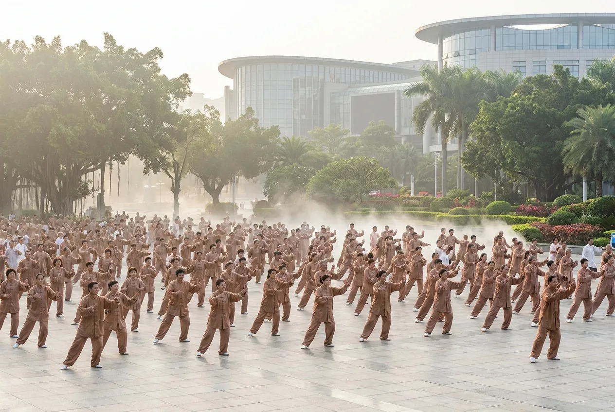 Doumen celebra o Dia Internacional do Tai Chi com apresentação de 260 praticantes