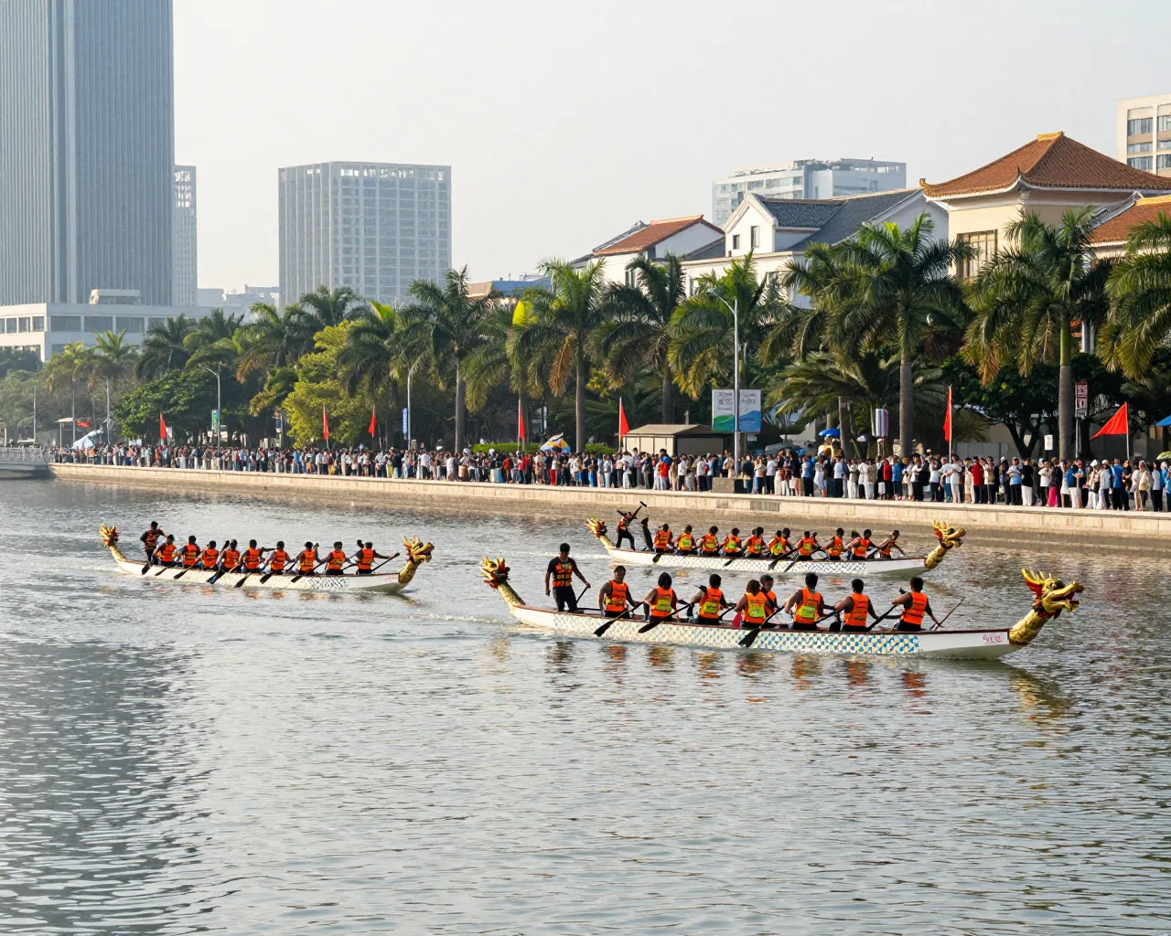 Dragão na China: regata gratuita em Hengqin reúne 40 equipes da região