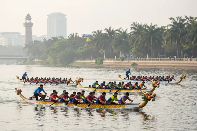 Dragões de Macau e Hong Kong competem em corrida de Zhuhai