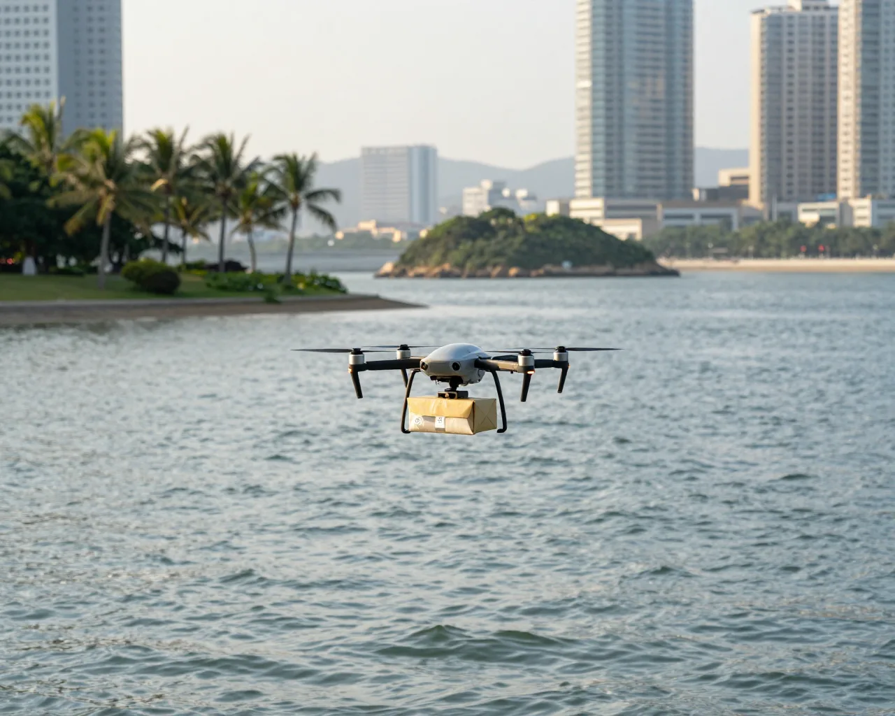 Drone entrega carta de aprovação do vestibular em ilha de Zhuhai em 2h30