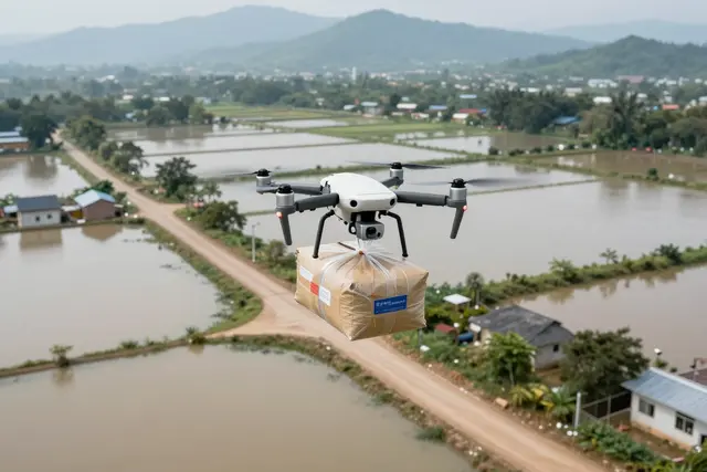 Drones de Zhuhai levam ajuda humanitária a vilarejos isolados em Guizhou