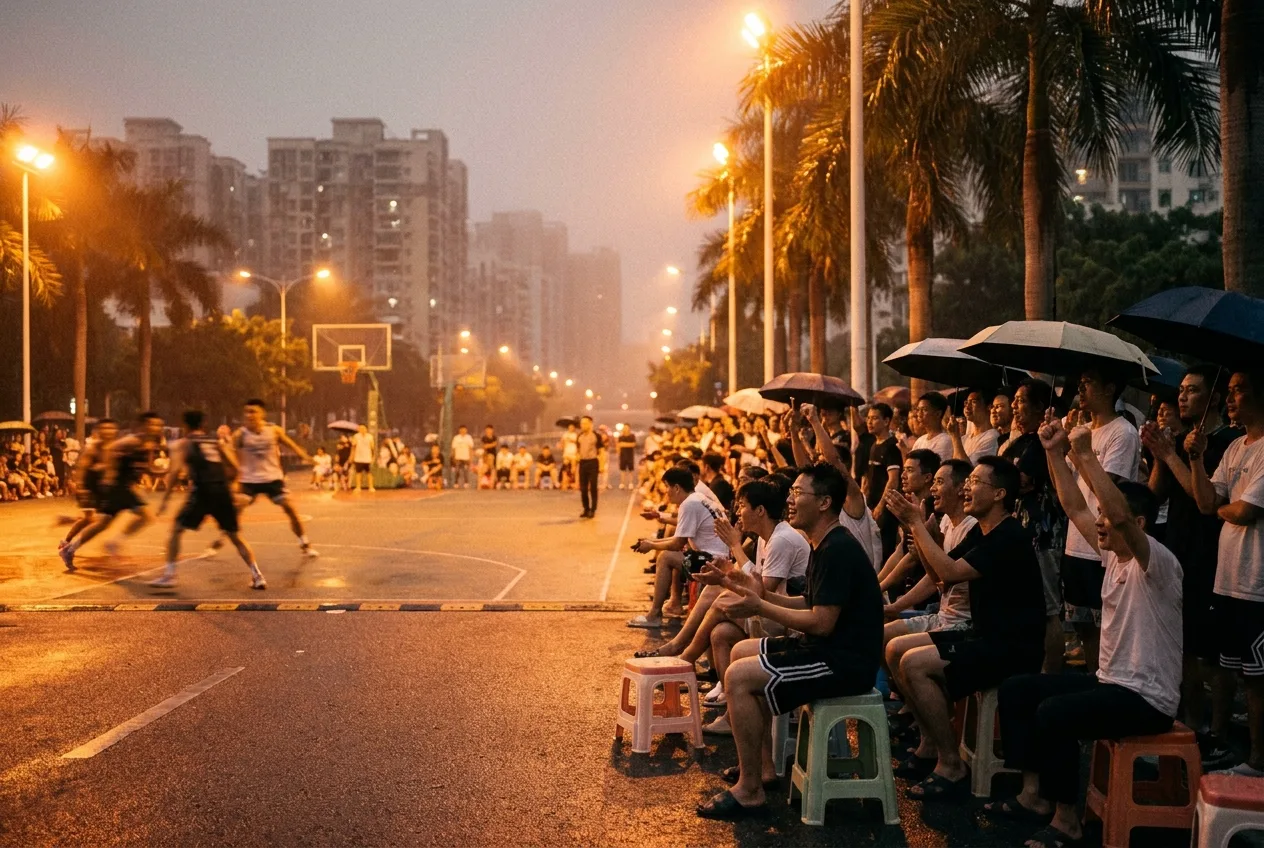 Equipe de Jinwan vence final do basquete comunitário em Zhuhai