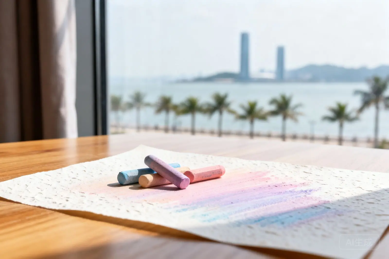 Exposição de pastel mostra arte da cidade em cores suaves
