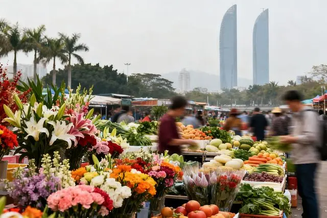 Feira de Ano-Novo em Zhuhai reúne flores, comida e eletrônicos em janeiro