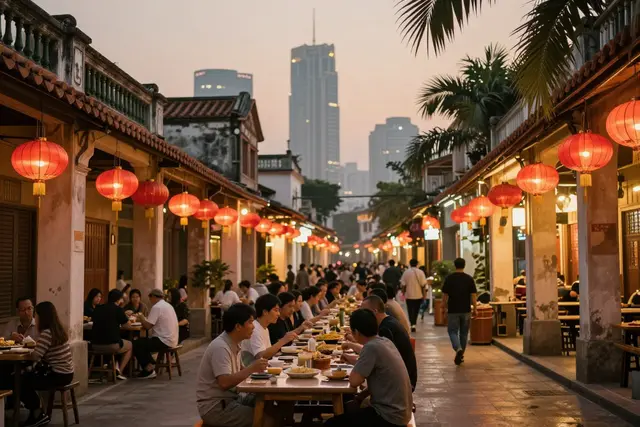 Festa de Lanternas em Zhuhai reúne 300 convidados em jantar ao ar livre