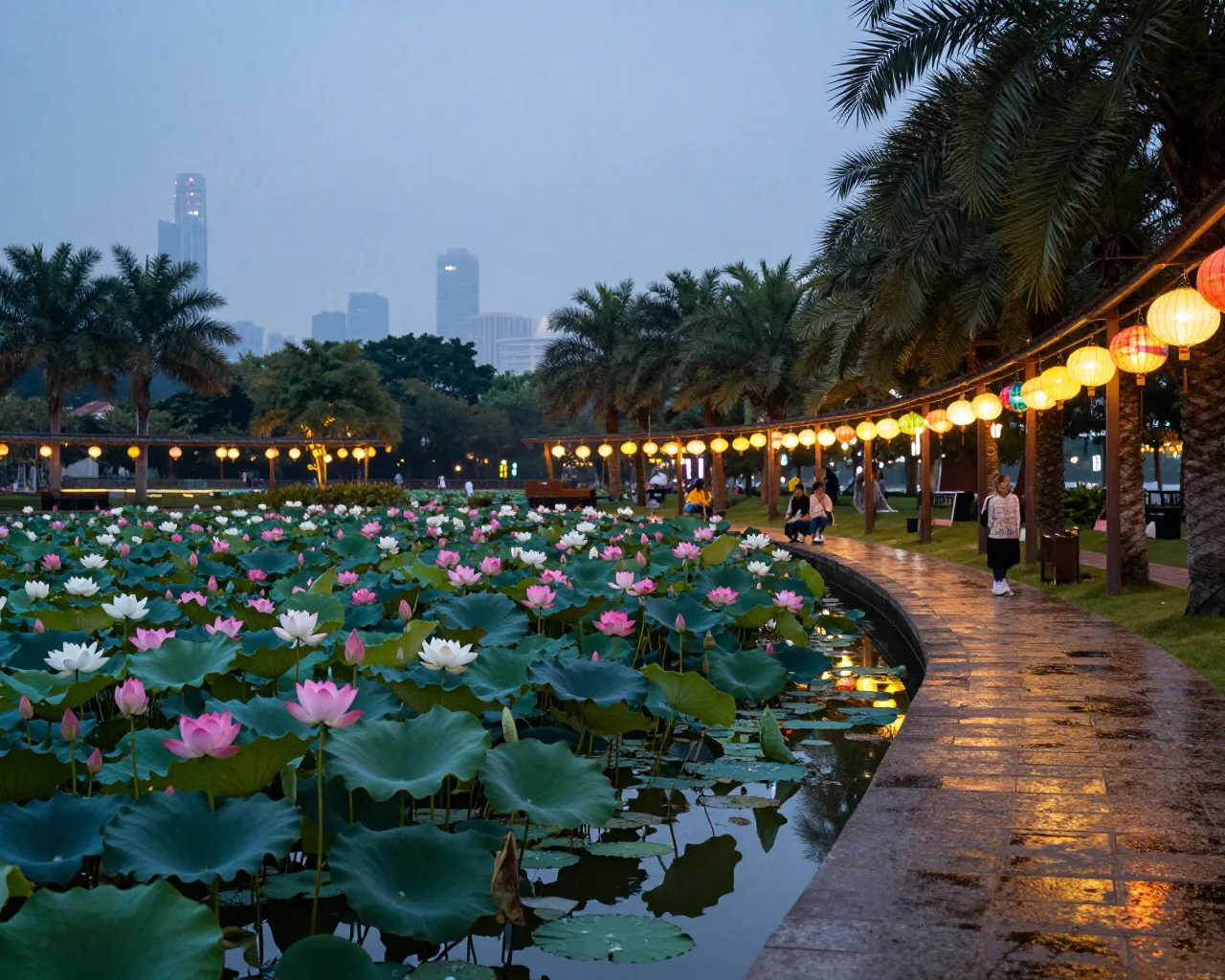 Festival de lótus em Hengqin abre com 70 atividades e noite de lanternas