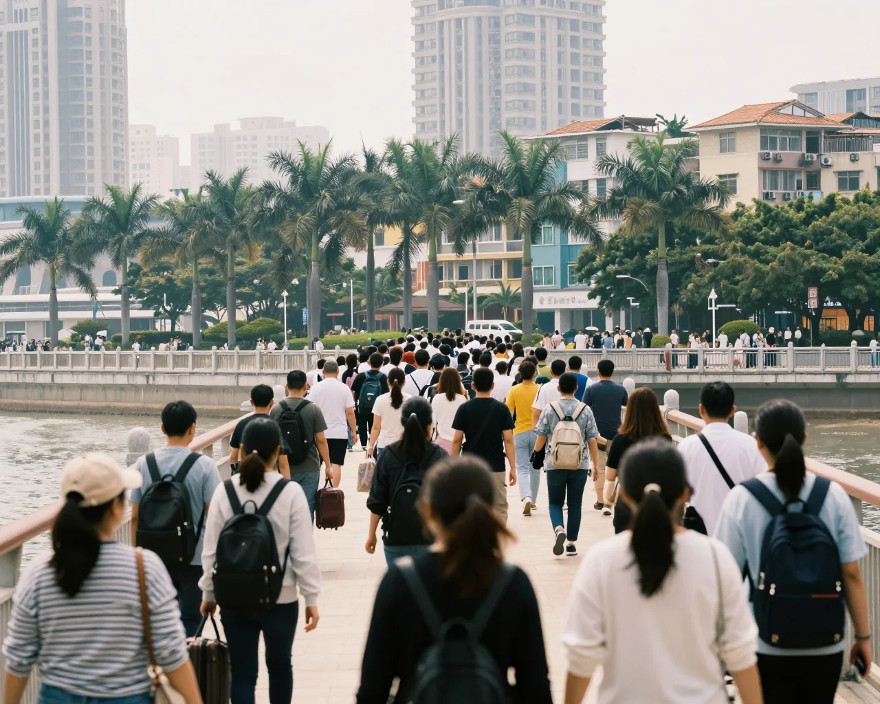 Fluxo recorde na fronteira de Zhuhai marca volta do turismo no feriado