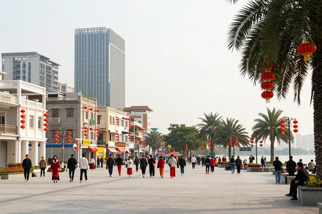 Hengqin celebra Ano Novo Chinês com leões de dança e festividades comunitárias