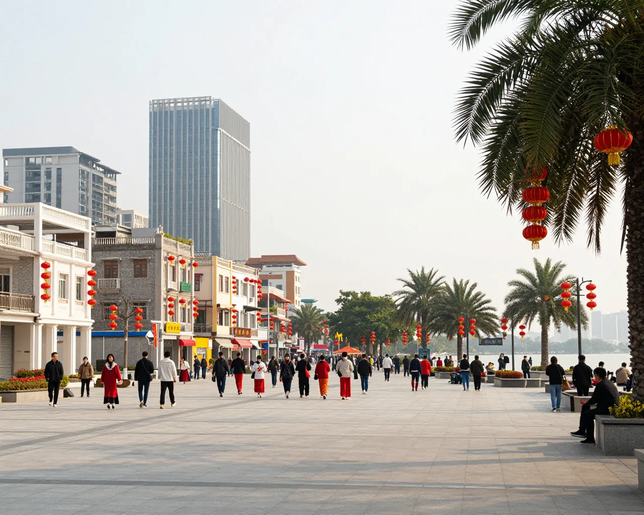 Hengqin celebra Ano Novo Chinês com leões de dança e festividades comunitárias