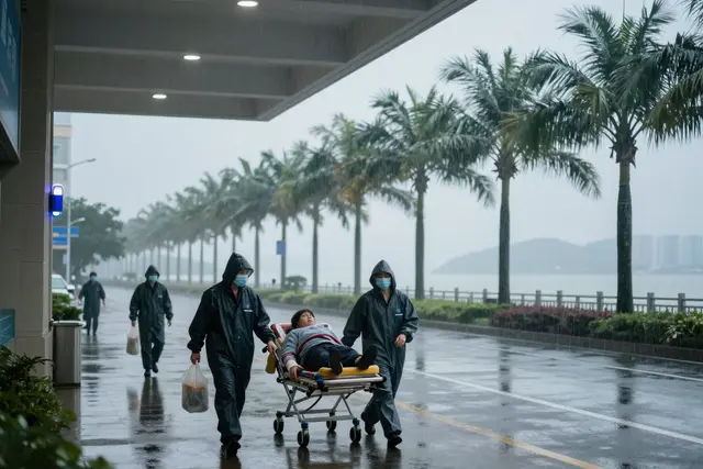 Hospital em Zhuhai salva vidas e acolhe mães durante tempestade