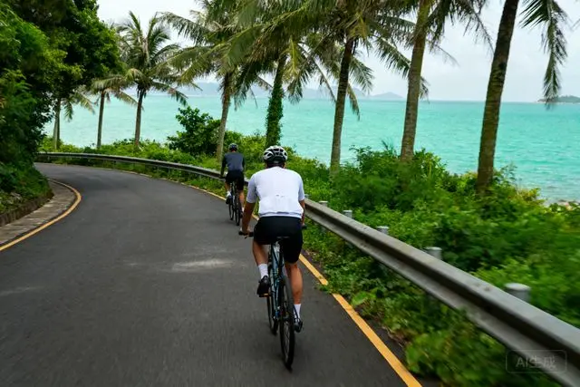 Ilha de Dongao recebe quase 100 ciclistas de dois continentes para passeio de 12 km