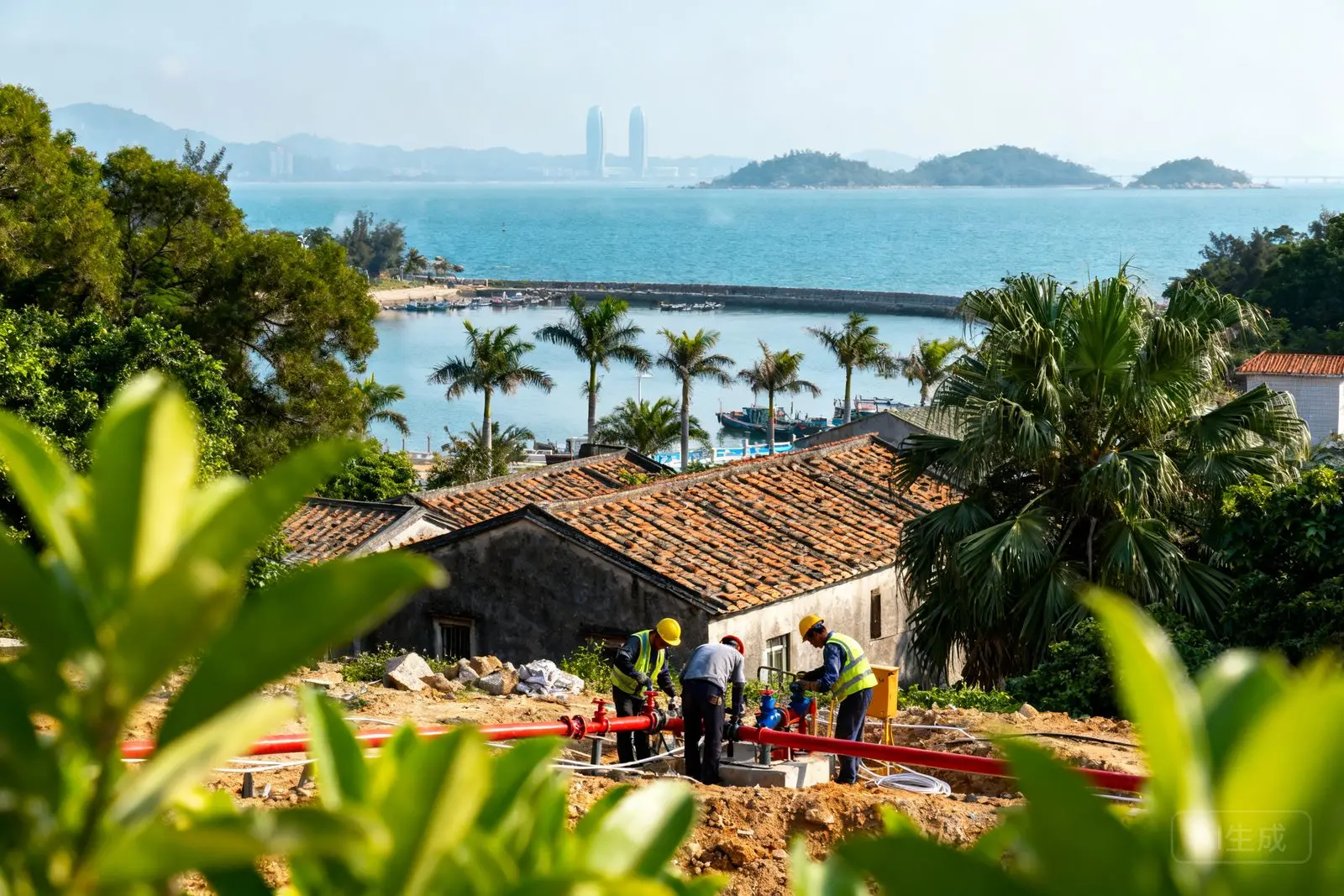 Ilhas remotas de Zhuhai concluem troca de gás e garantem segurança para 321 famílias