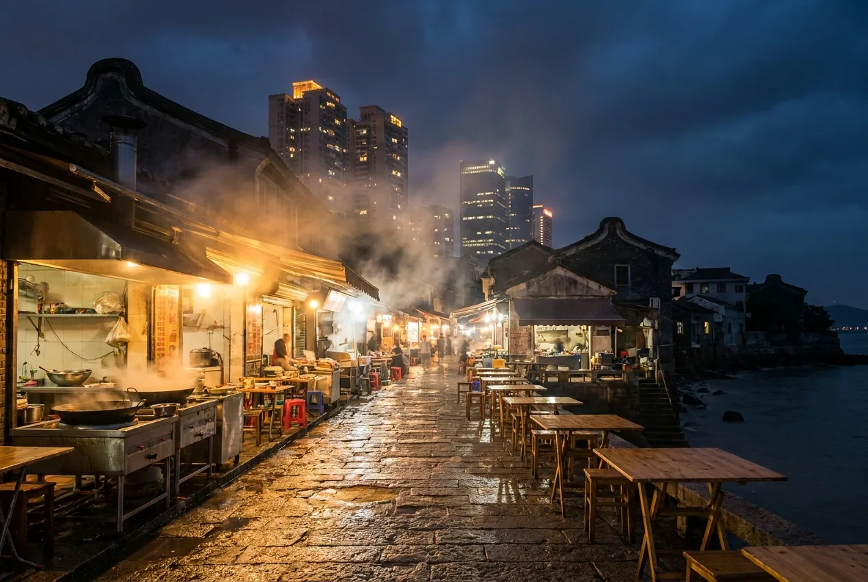 Mercado noturno de Xiawan (夏湾夜市)