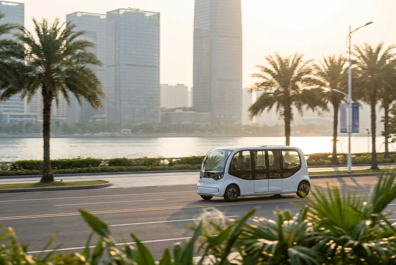 Microônibus autônomo liga Hengqin e hospital em 15 minutos