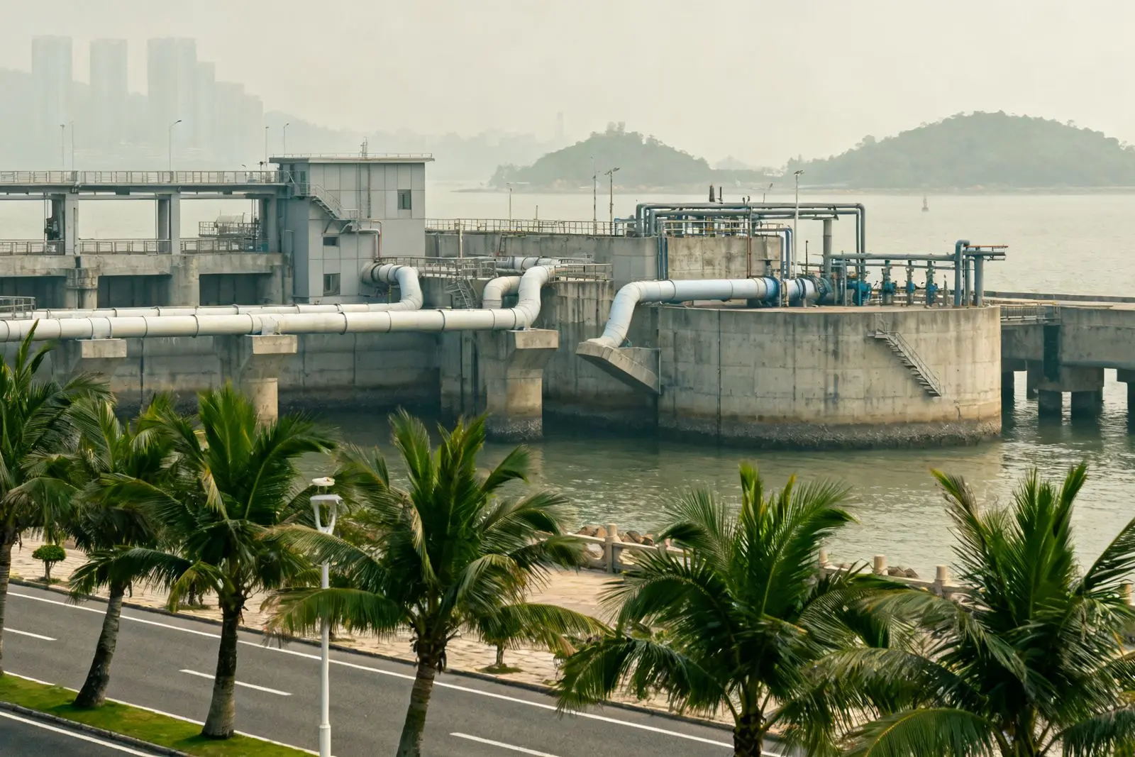 Nova estação de bombeamento amplia abastecimento de água para Zhuhai e Macau