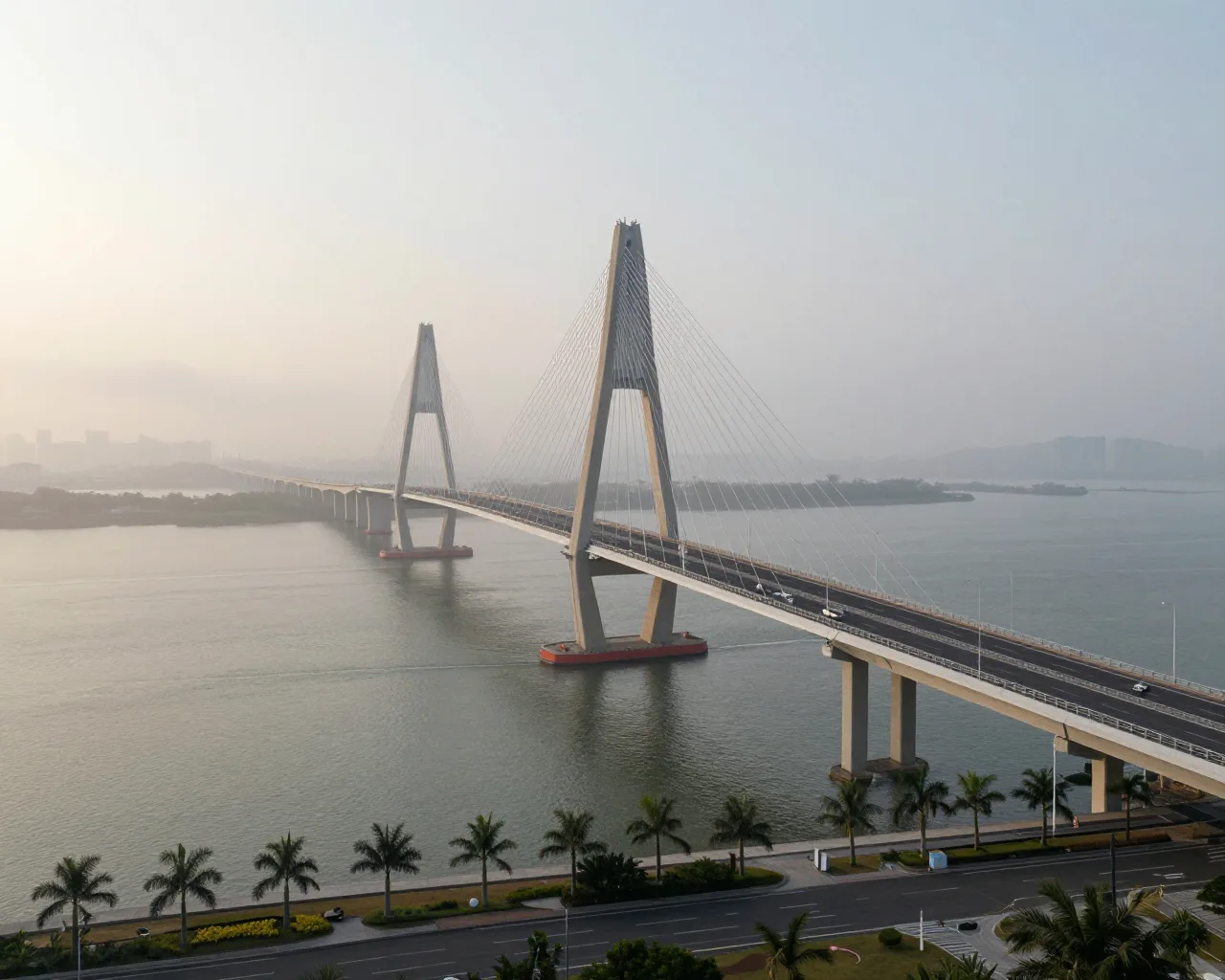 Nova ponte em Zhuhai liga Xiangzhou a Doumen em 15 minutos