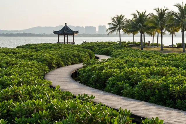 Parque de Pingsha abre as portas para observação de aves e passeios de barco