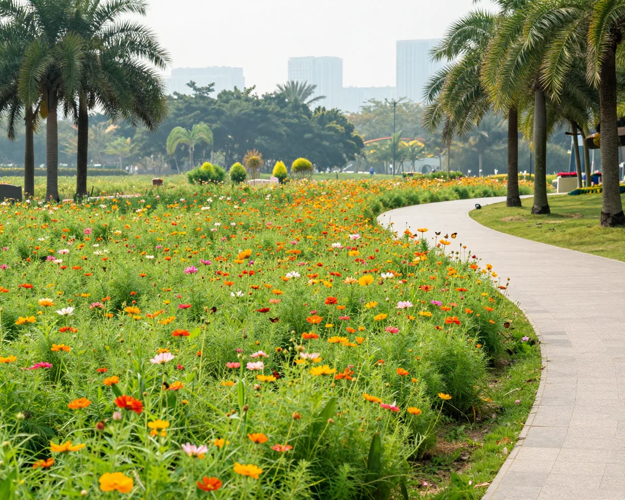Parque na China ganha fontes e pomar para o Ano Novo Chinês