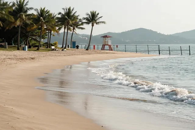Praia de Heijiaowan em Hengqin é fechada por risco de afogamento