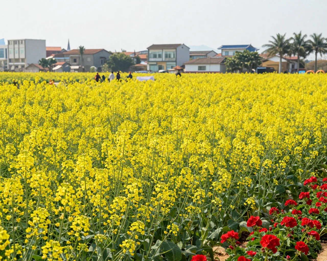 Seis hectares de flores abrem para o público no feriado de Ano Novo Chinês