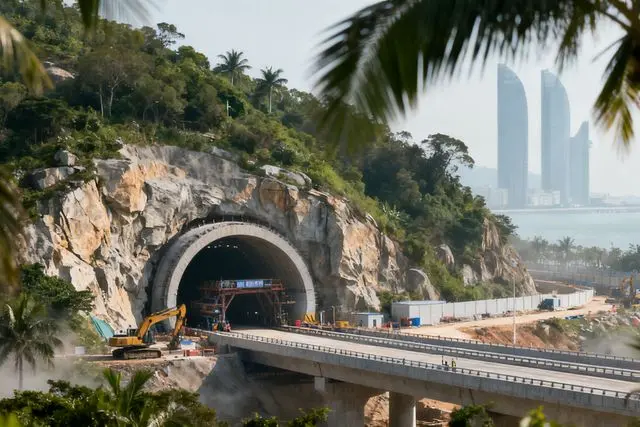 Túnel de 2,3 km em Zhuhai chega aos últimos 100 metros e deve abrir ao final do ano