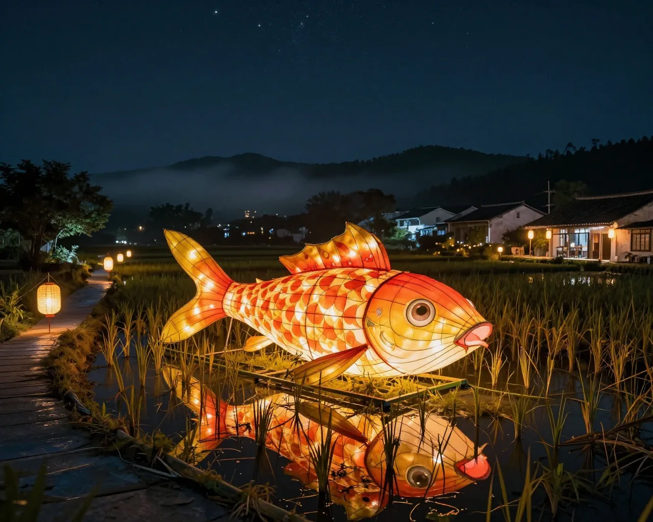 Zhuhai abre festival de lanternas de peixe com 10 metros