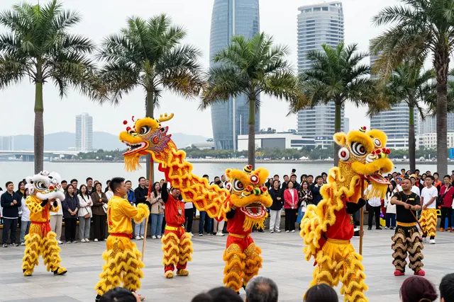 Zhuhai celebra Dia Mundial do Dragão e Leão com shows e feira de artesanato