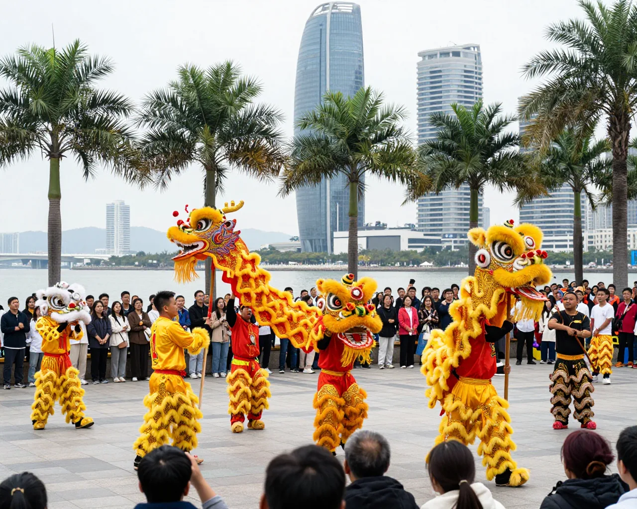 Zhuhai celebra Dia Mundial do Dragão e Leão com shows e feira de artesanato