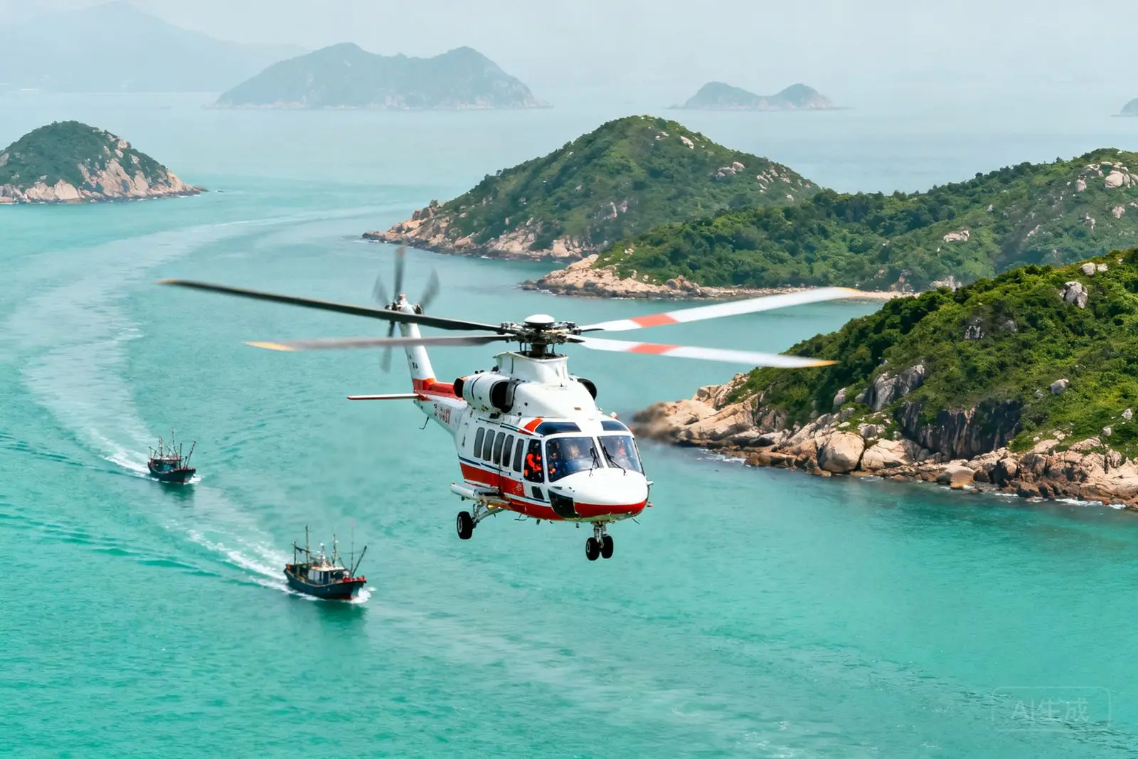 Zhuhai cria corredor aéreo de resgate com helicópteros na região das ilhas