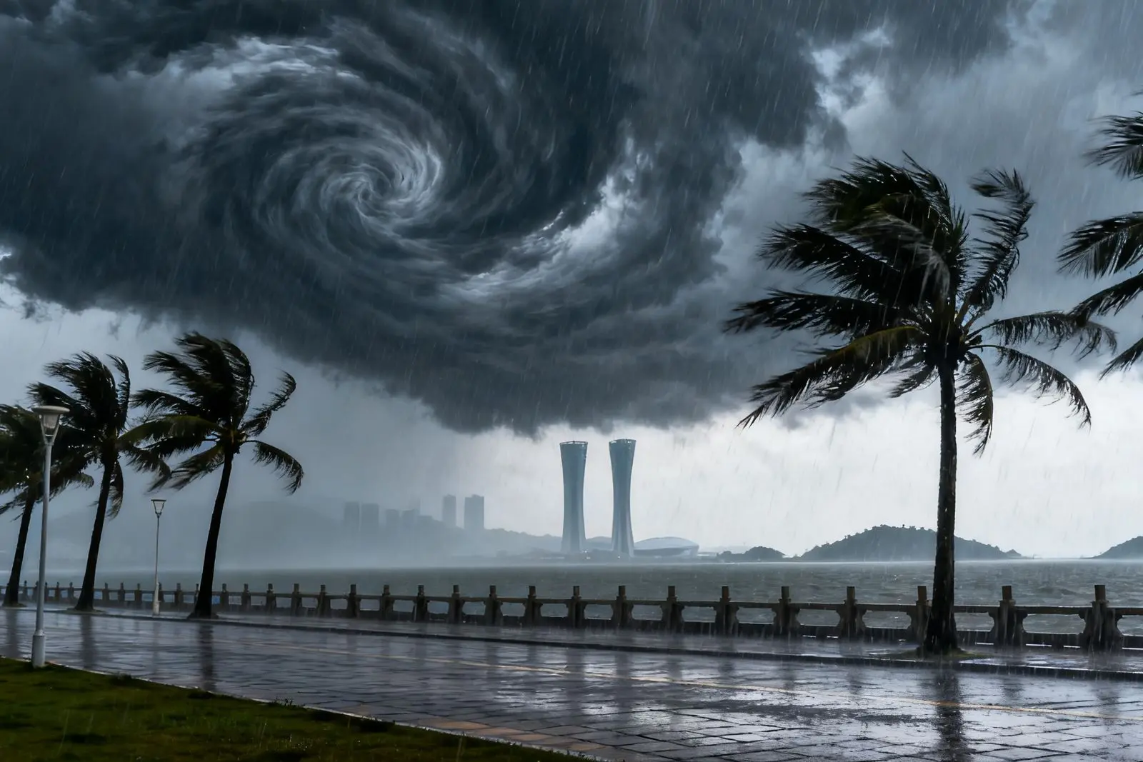 Zhuhai parou por completo para enfrentar o tufão 'Hua Jia Sha'