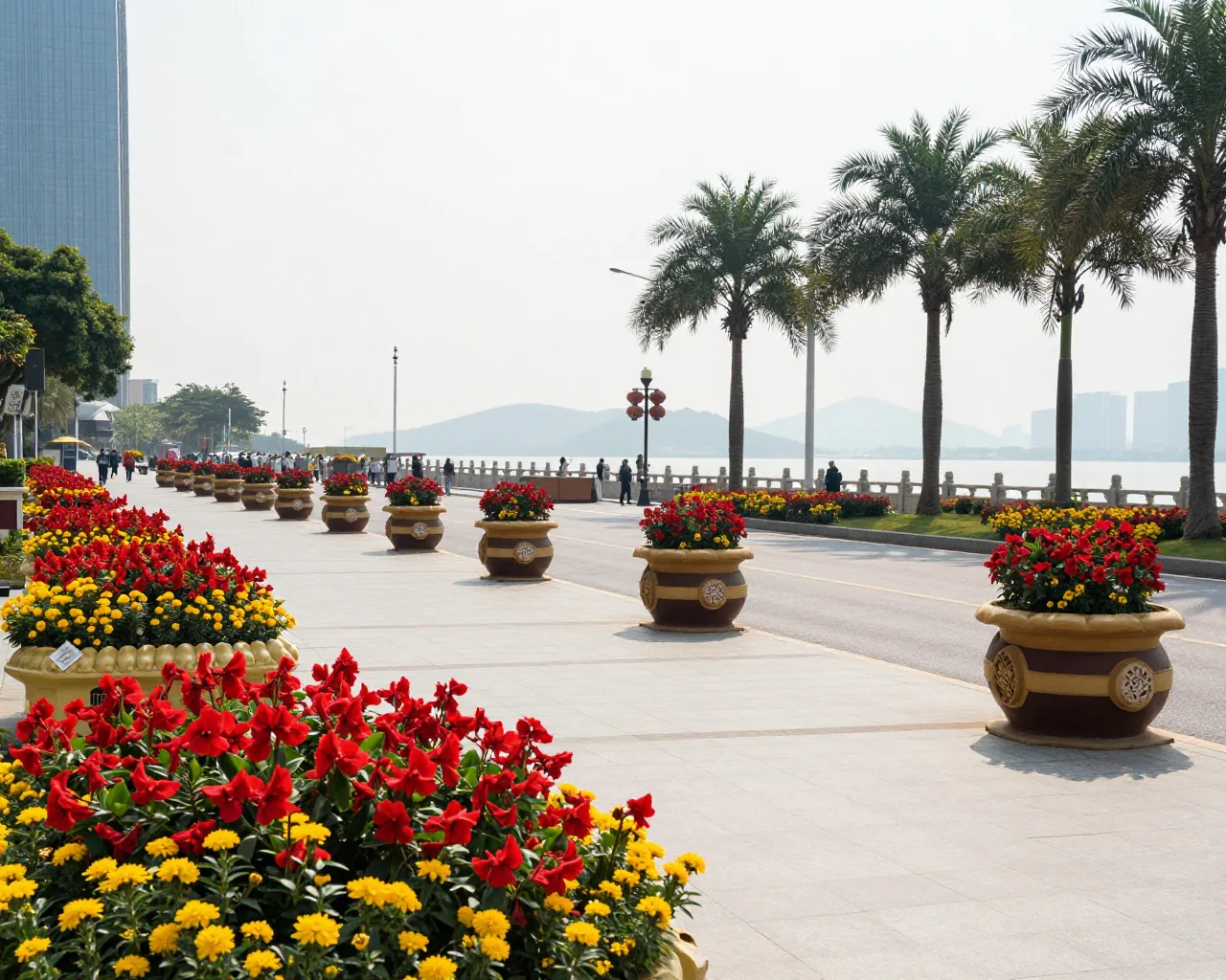 Zhuhai se veste de flores para o feriado do Dia do Trabalho