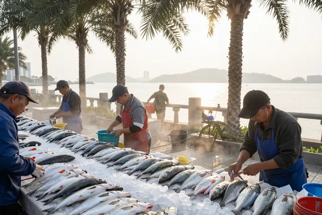 Zhuhai sedia feira de 'peixe do Ano Novo' e lança marca de robalo
